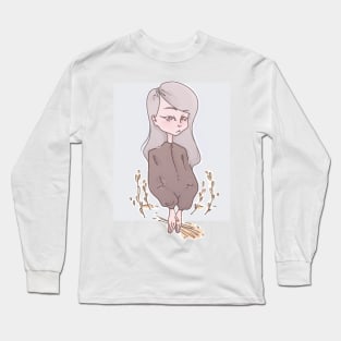 girl with flowers Long Sleeve T-Shirt